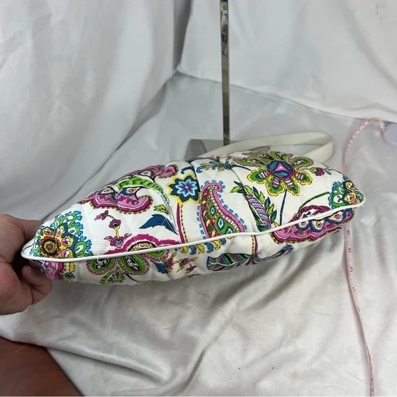 Vera Bradley Palm Beach Gardens Perfect Shoulder Bag Purse Floral Paisley - Picture 10 of 13
